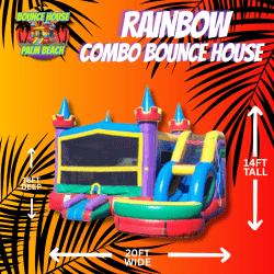 Rainbow Combo Bounce House