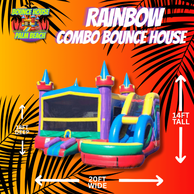 Rainbow Combo Bounce House